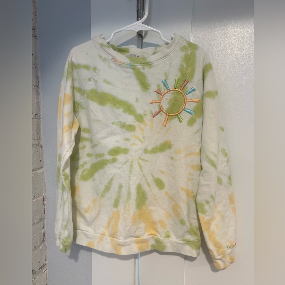 Girl's Peek Tie Dye Sweatshirt, size 8